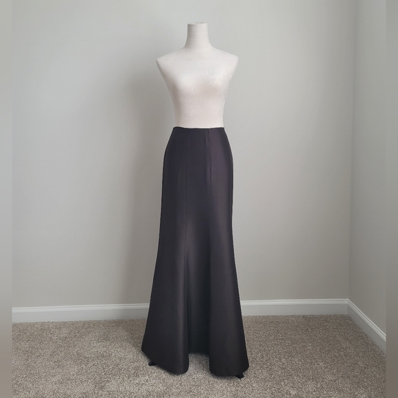 NWOT 100% Silk Vintage Formal Ann Taylor Top & Skirt, Brown, Size: 8 - Picture 12 of 16